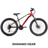 CRADIAC XC 90 21 Speed High Performance Steel Mountain Cycles for Men with Front Suspension & Dual Disc Brake| 27.5 T 21 Geared MTB Bike | Ideal for 14+ Years, Unisex, Frame Size : 18.5 inch